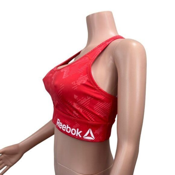 Reebok Running Essentials High-Impact Sport Bra Dynamic Orange Neon Women’s SZ M - Picture 6 of 9